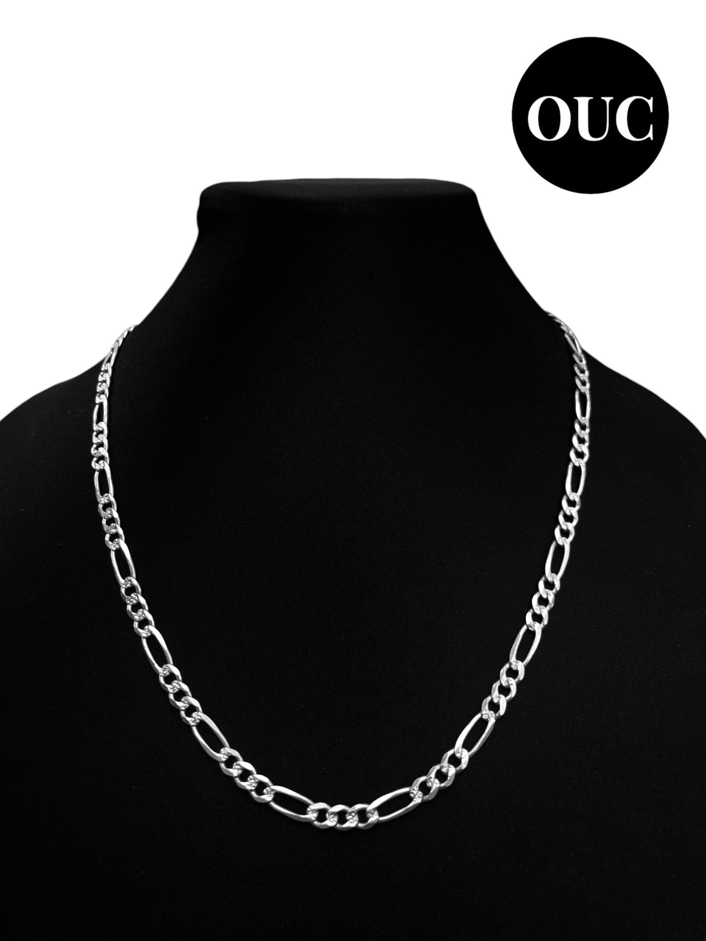 .925 Silver Cartier Style Necklace- 5mm, 19in