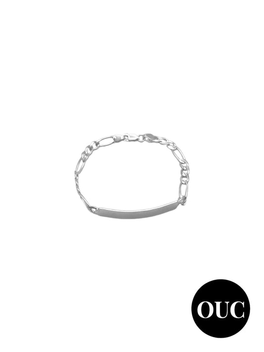 .925 Silver Cartier Style Bracelet- 7in, 18cm